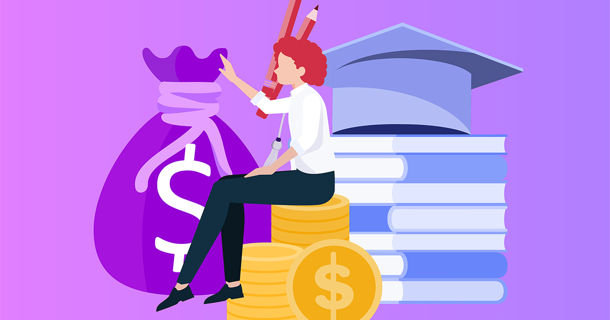 Préstamos para estudiantes sin ingresos. Ilustración de u_fctgpchzau, Pixabay.