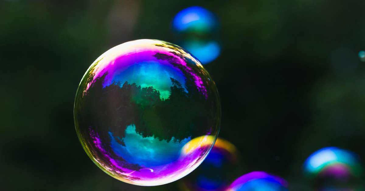 Burbuja en la bolsa de EEUU. Fotografía de Nicky Pe, Pixabay.