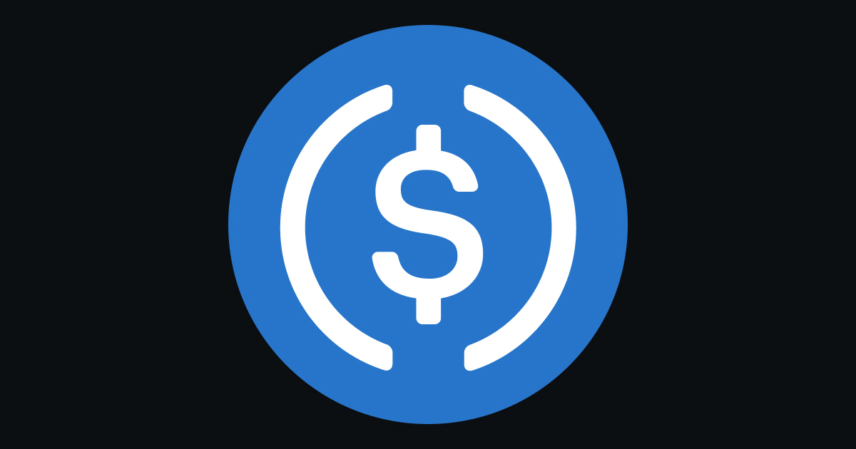 El símbolo de la stablecoin USDC, también conocido como Criptodólar